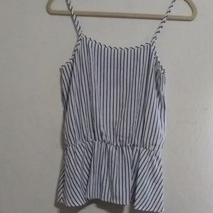 White pinstriped tank